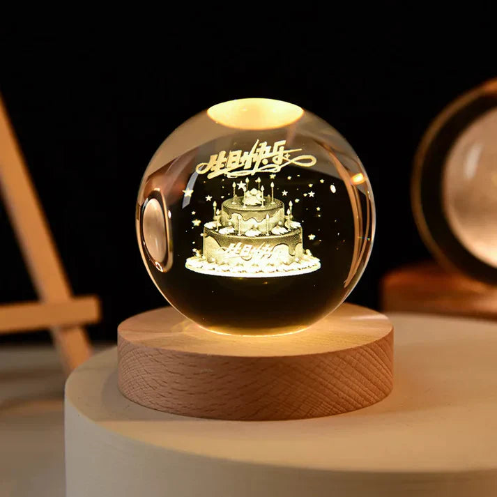 Leuchtende 3d-kristall-nachtlichter – einzigartige geschenke für alle anlässe