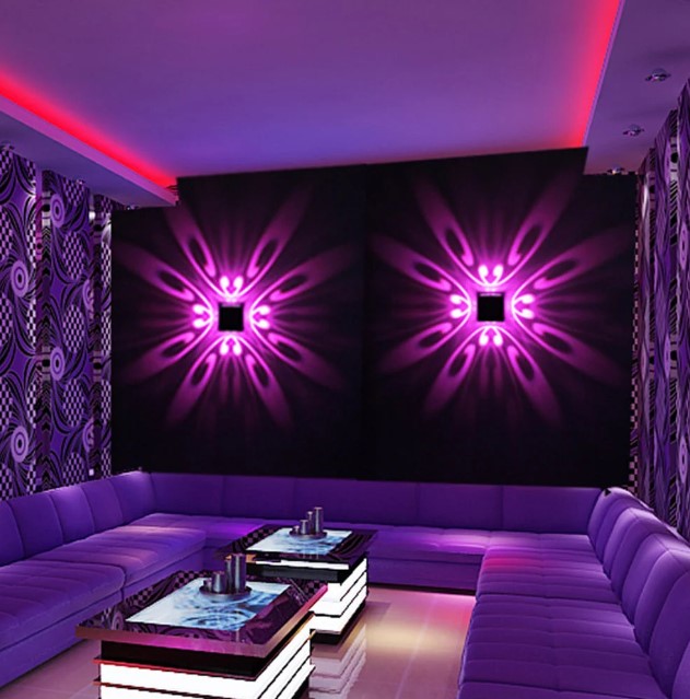 Wandmontierte led-lampe