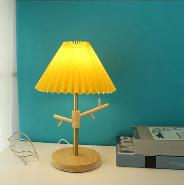 GloShine - nordische klappbare nachttischlampe mit dekorativer zieraufhängung