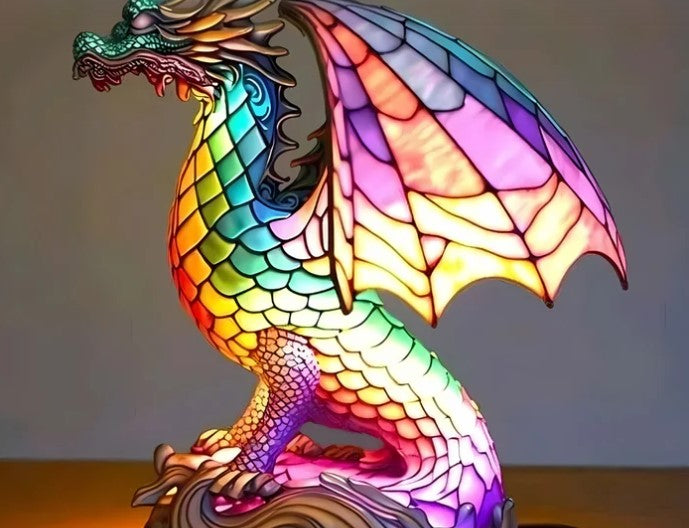 ArtGlass | tiermotiv Glasmalerei tischlampe