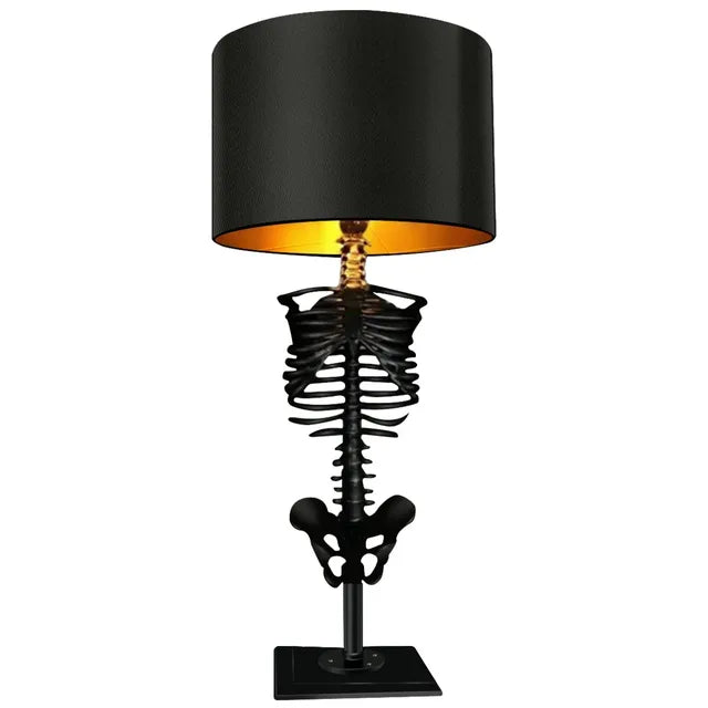 Gotische skelett tischlampe