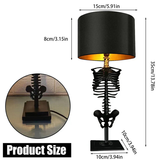 Gotische skelett tischlampe