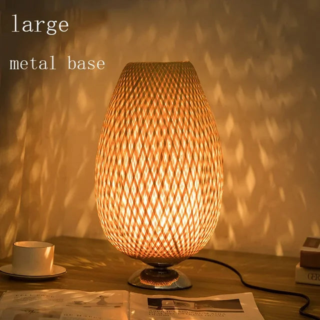 AntiqueBamboo - Vintage-Tischlampe aus Bambus