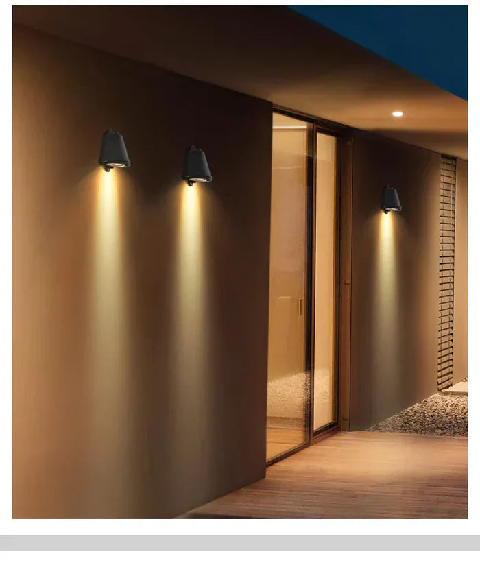SolsticeGlow | outdoor wandlampe aus aluminium