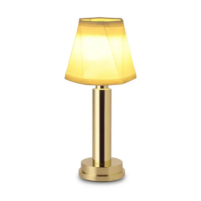 Kabellose led-tischlampe aus seidenmetall