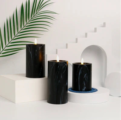 Candlylight | 3er set led marble kerzenlichter