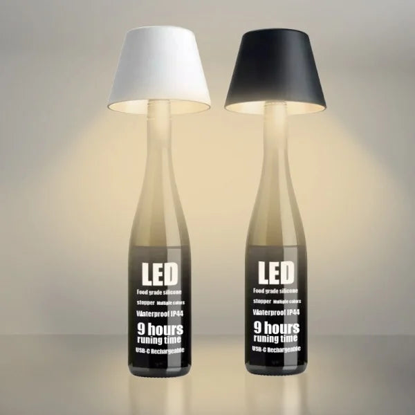 DIY wiederaufladbare weinflasche tischlampe kopf