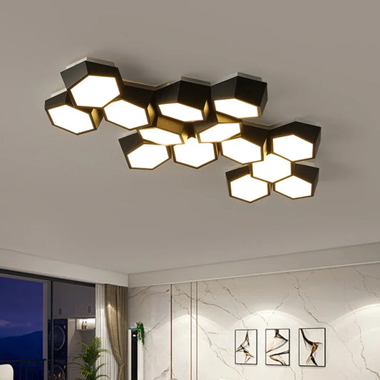 Moderne geometrie led-deckenleuchte
