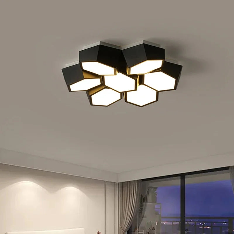 Moderne geometrie led-deckenleuchte
