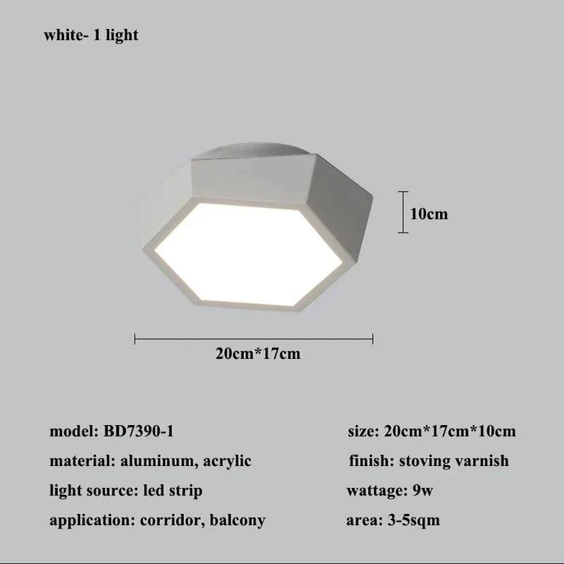 Moderne geometrie led-deckenleuchte