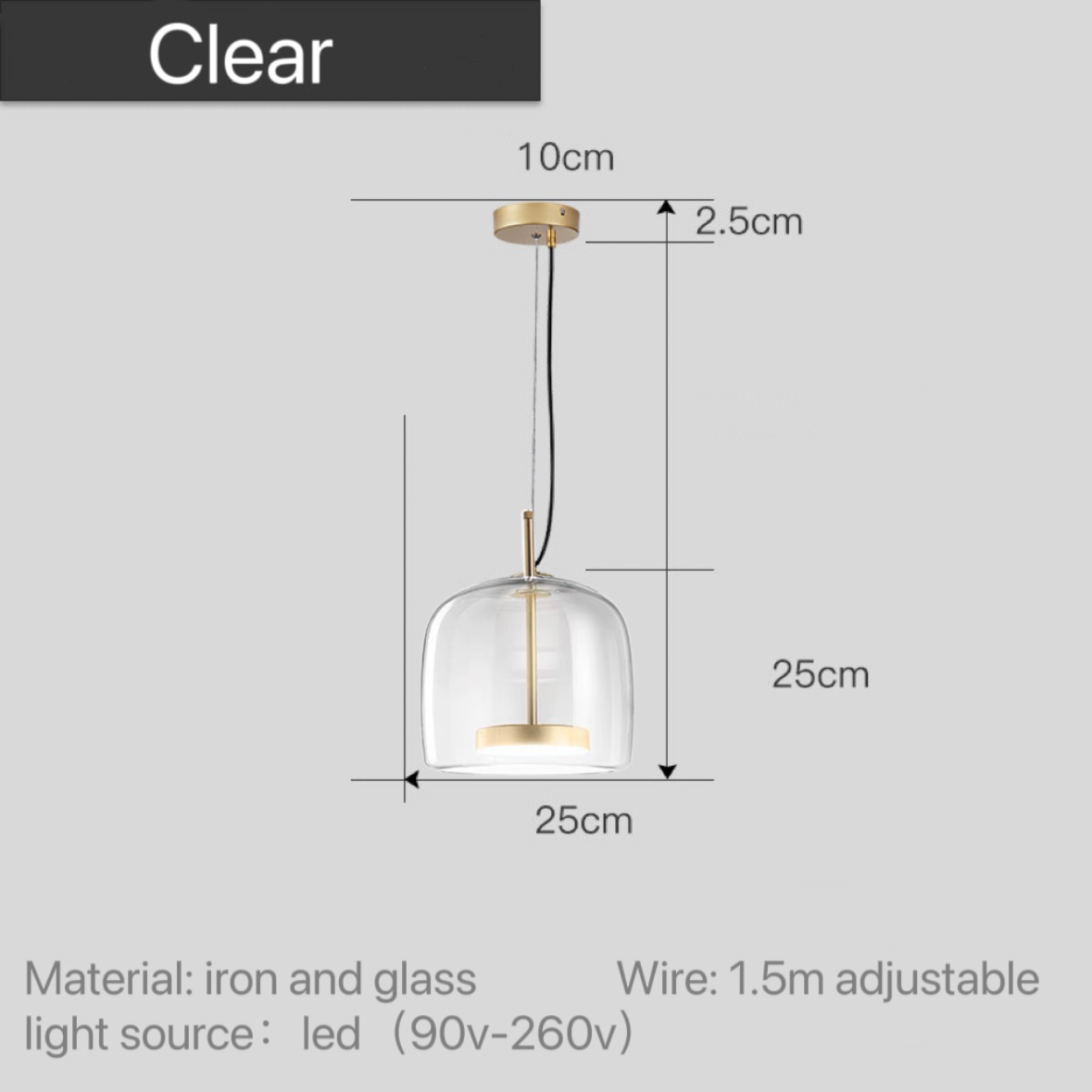 Moderne glazen hanglampen