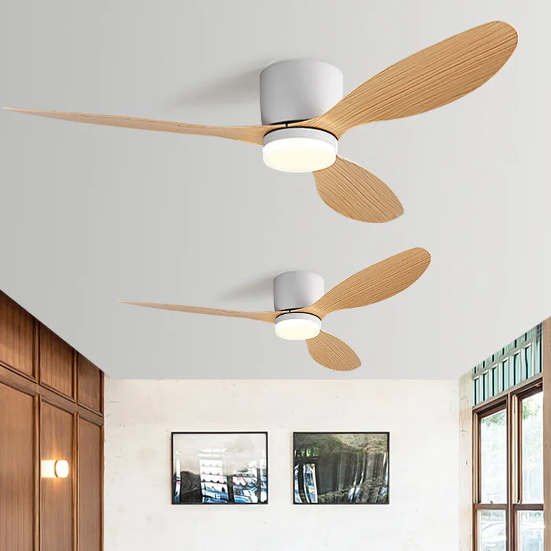 Nordische led-deckenventilatorlampe