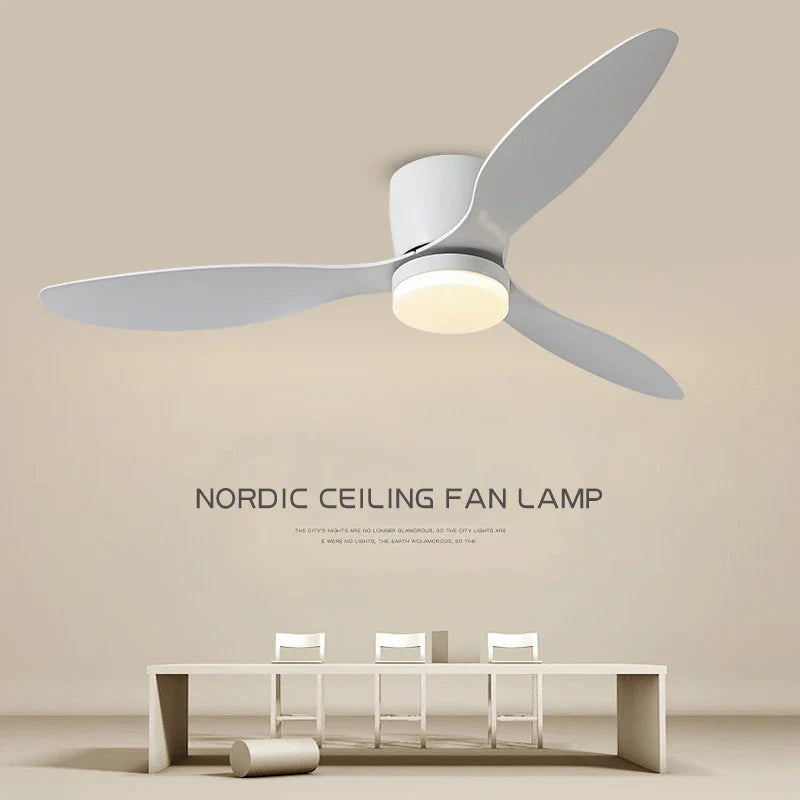 Nordische led-deckenventilatorlampe