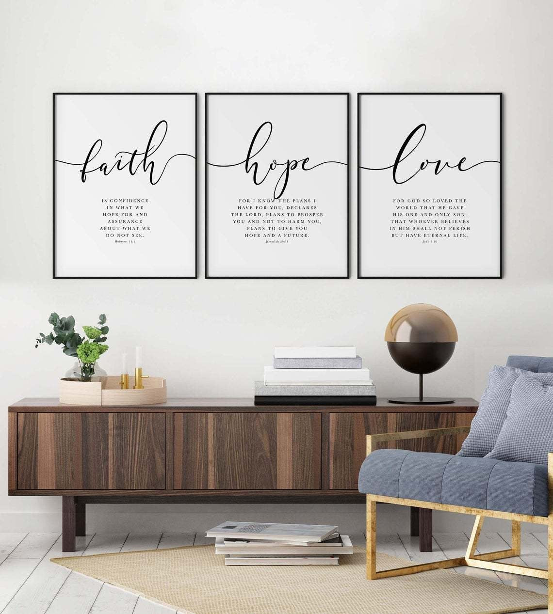 Dekorative bibel-leinwand mit aquarellblumen & segen