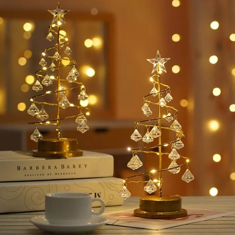 Winterglühende kristallbaumlampe - festliche eleganz für ihr zuhause