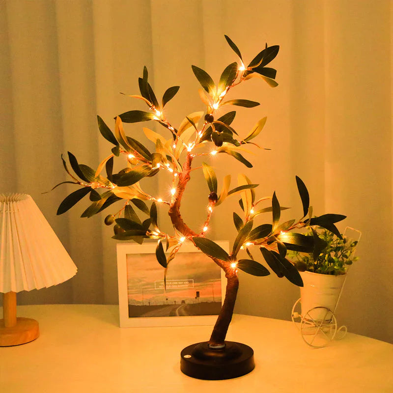 Led-tischlampe in baumform
