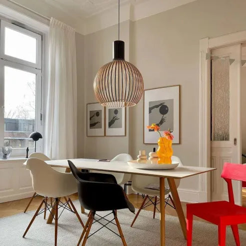 Bambus designer vogelkäfig lampe japanisch kreativ restaurant octo pendelleuchten
