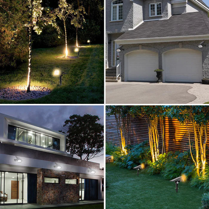 Kabellose led-solar-gartenstrahler deluxe