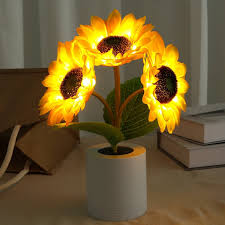 Schimmernde sonnenblumenlampe