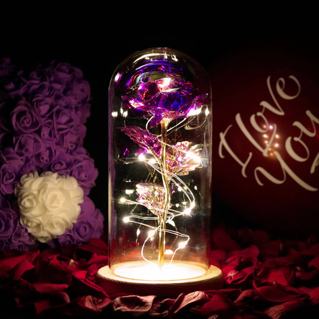 Galaxy rose ewige lampe