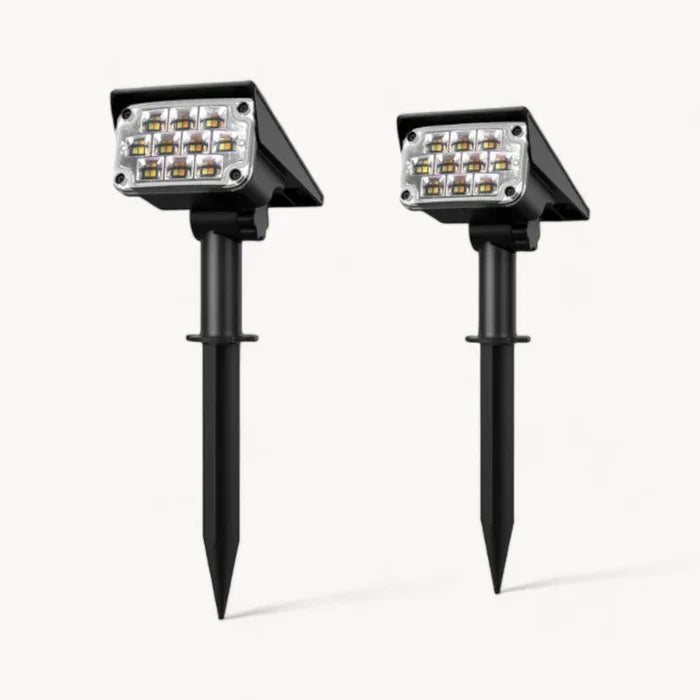 Kabellose led-solar-gartenstrahler deluxe