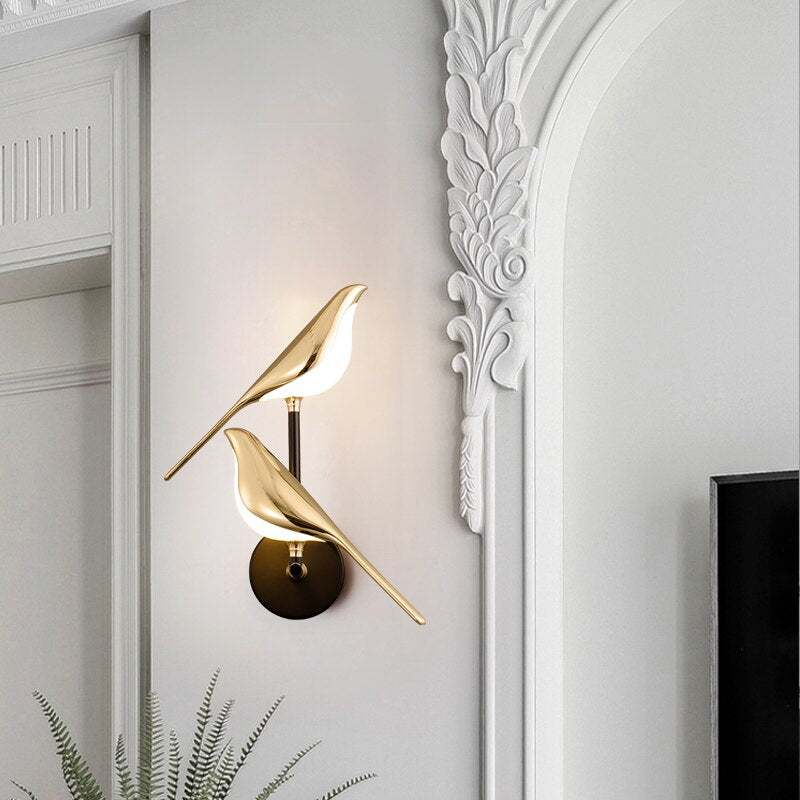 Lumibird - nordische led-vogel-wandleuchte