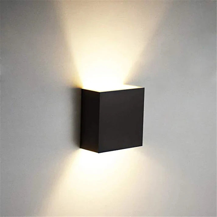 Alu cube wandleuchte