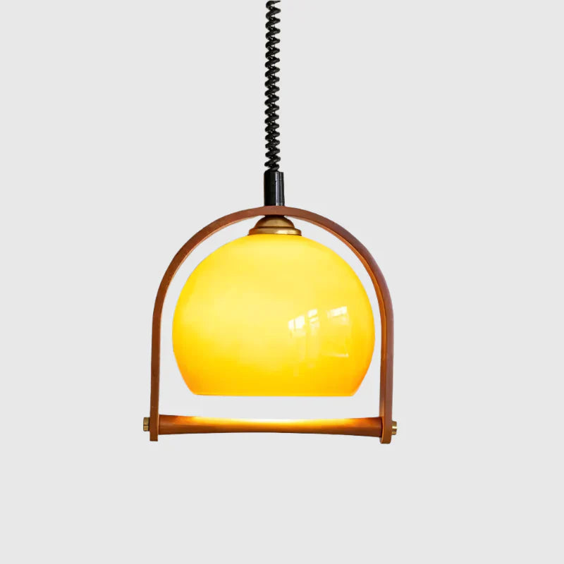 Vintage bauhaus holz pendelleuchten